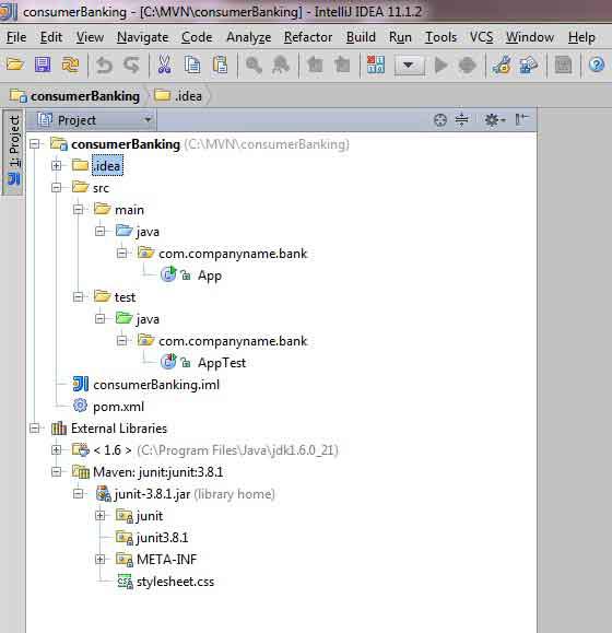 Maven project in IntelliJ IDEA.