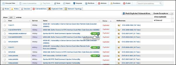 Vulnerabilities Result