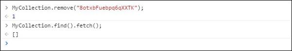 Meteor Collections Remove