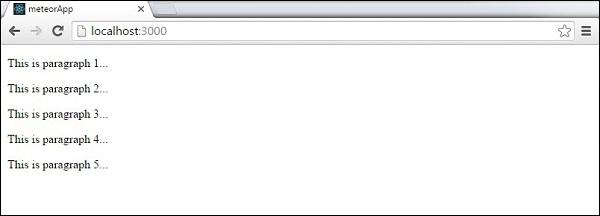 Meteor Templates Output 2