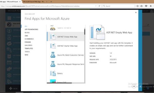 Create a Web App