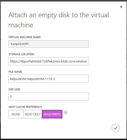 Create Disk in Virtual Machine