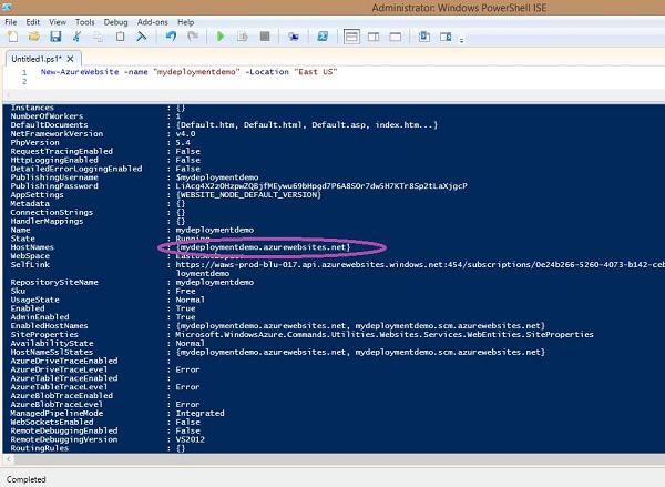 Create Website PowerShell