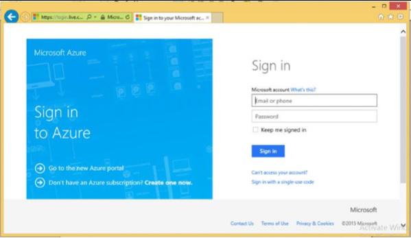 Sign In To Azure