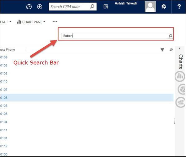 Mscrm Quick Search Bar