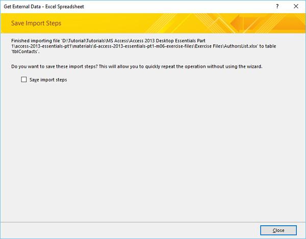 Last Dialog Box