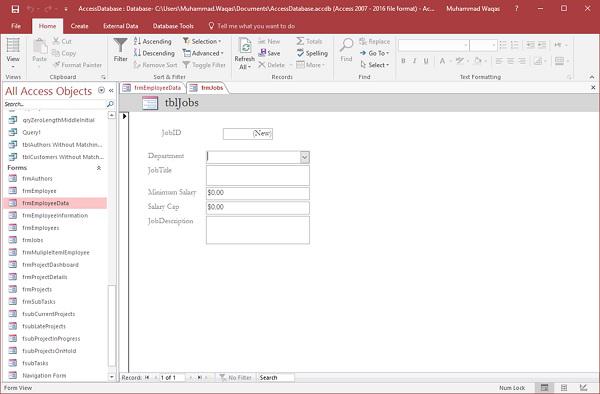 View Jobs Button