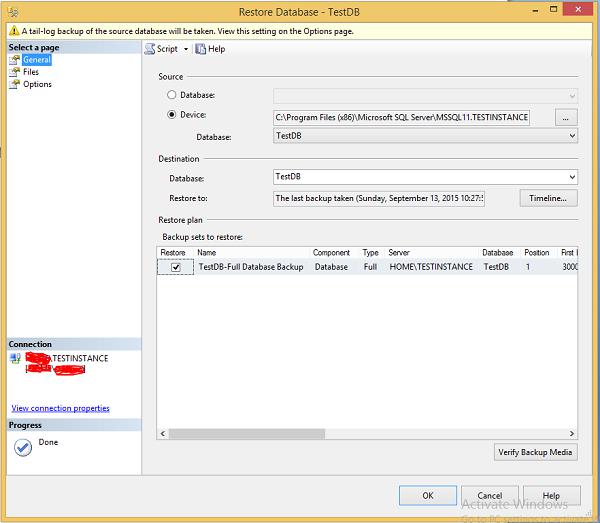 Restore Database
