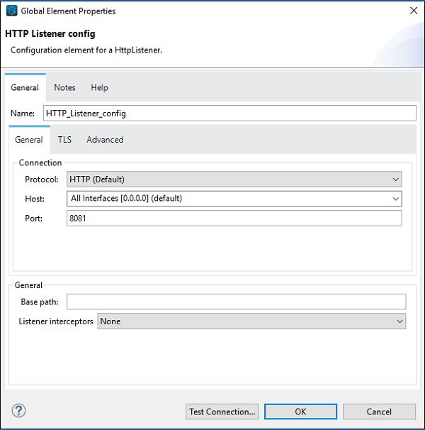 HTTP Listener Configuration