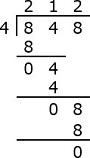 Multiply 4 x 2