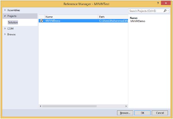 Reference Manager MVVM Test