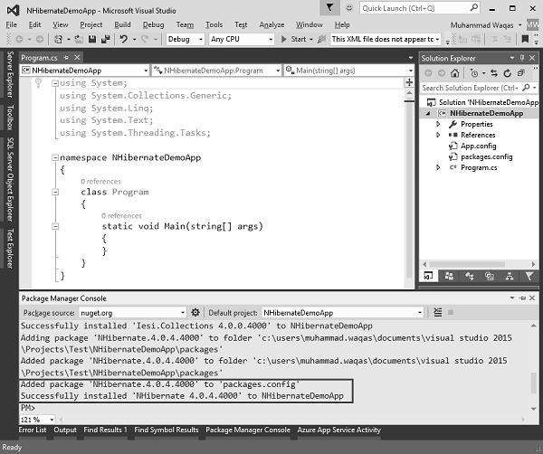 NHibernate Demo App