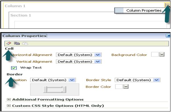 Column Properties