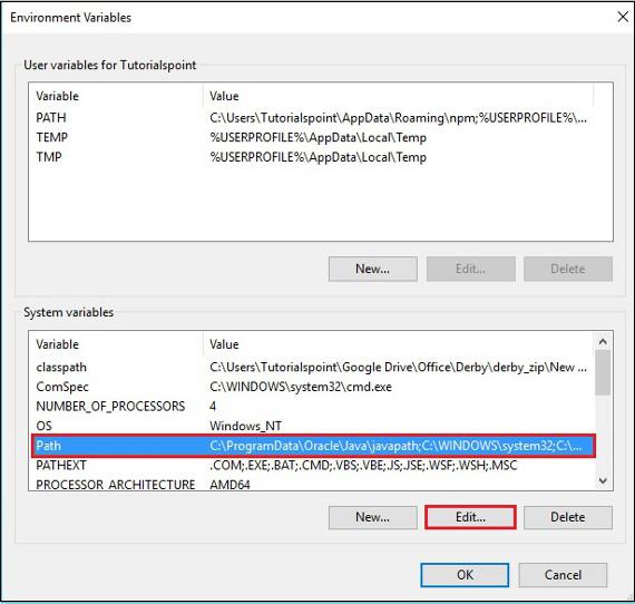 System Variables Path