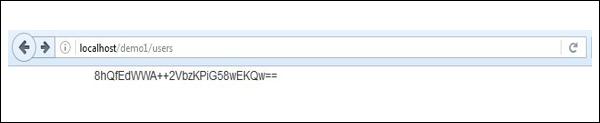 Displayed Output