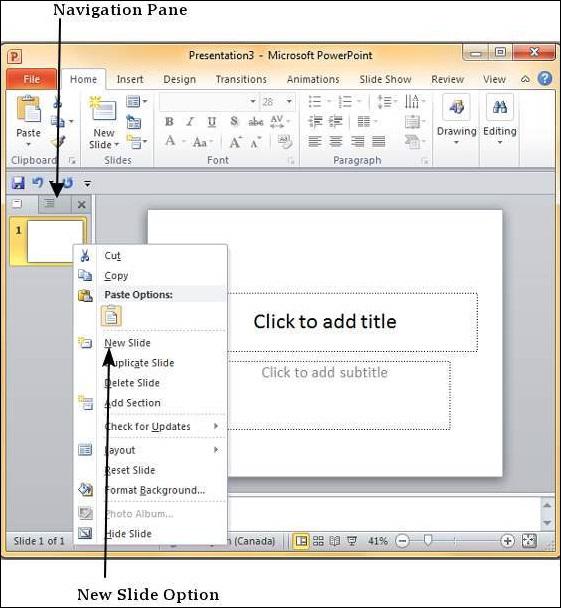 Add New Slide
