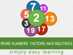 Prime Numbers Factors and Multiples
