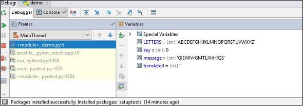 Debugging Console