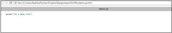 Display in Browser