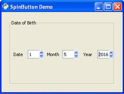 SpinButton Demo