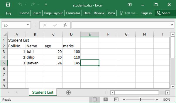 Excel Application