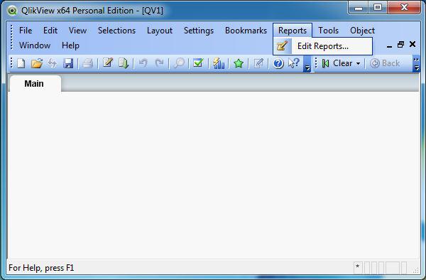Reports menu
