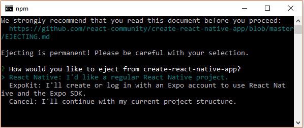 Environment Eject Command