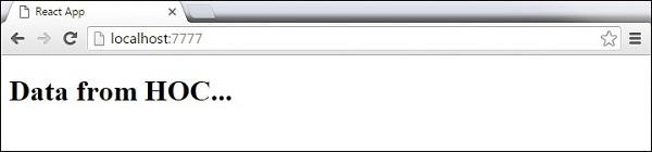 React HOC Output