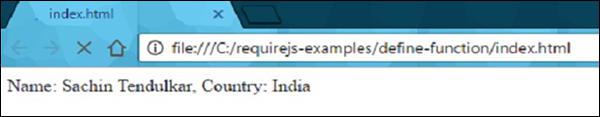 RequireJS Define Function