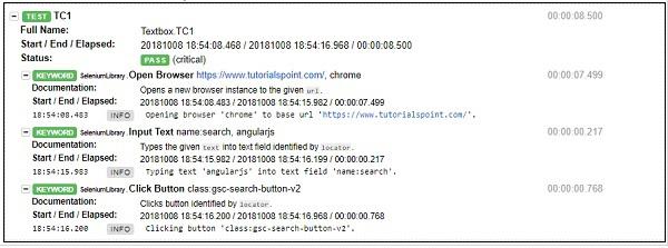 log details Exs