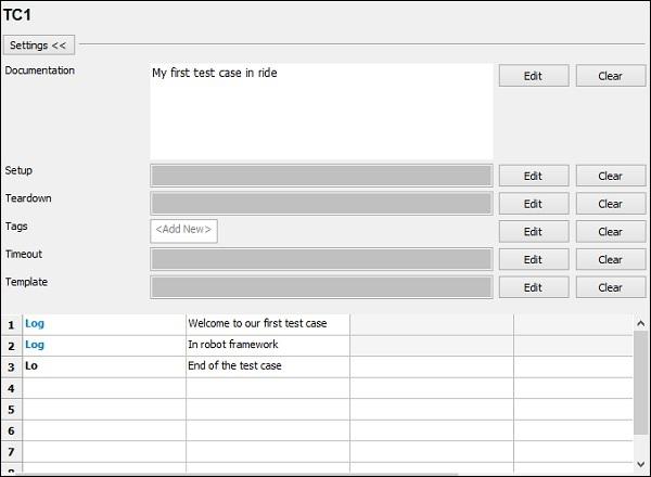 log output