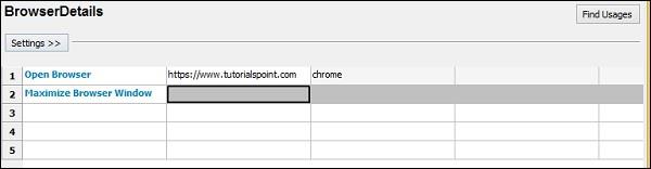 New User Keyword test case.