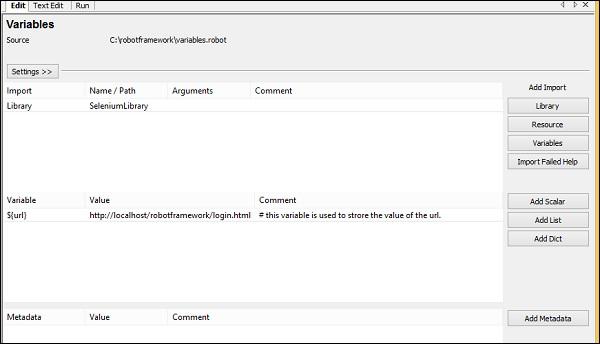 Scalar Variable comment