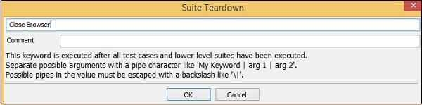 Suite Teardown Details