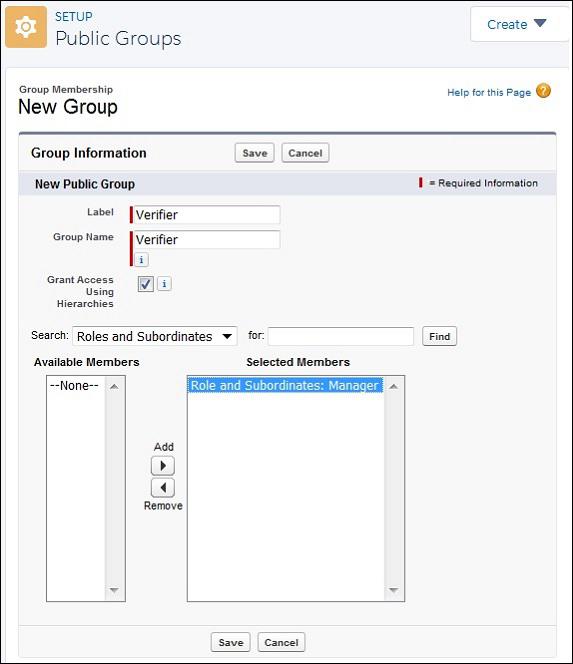 Sharing Rule Group