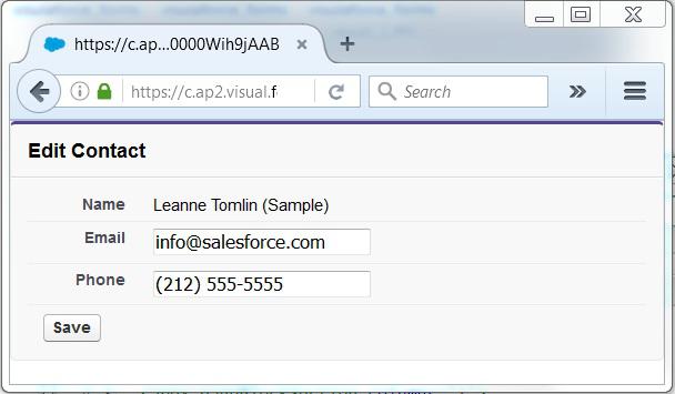 visulaforce forms result 2