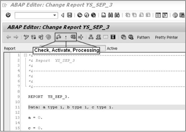 Activating and Processing Reports