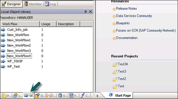 Workflow Tab