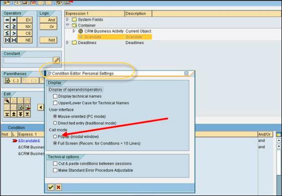 Condition Editor