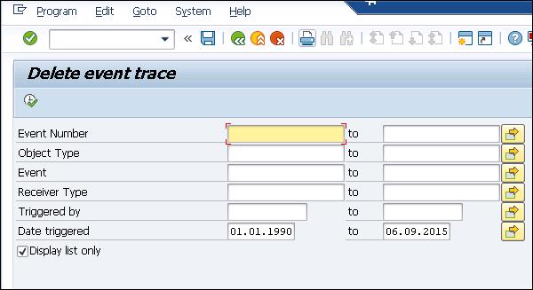 Delete Event Trace