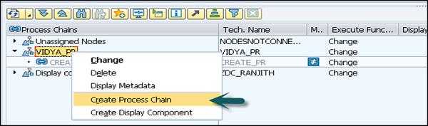 Create Process Chain