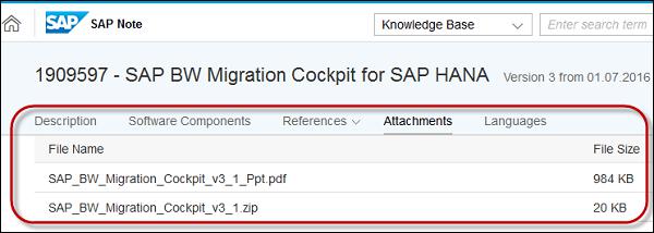 SAP BW Migration Cockpit