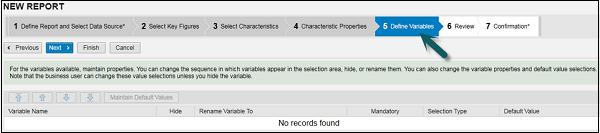 Define Variables