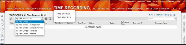 Time Recording
