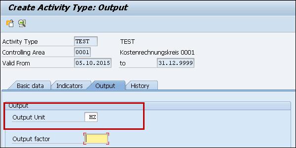 Output Tab