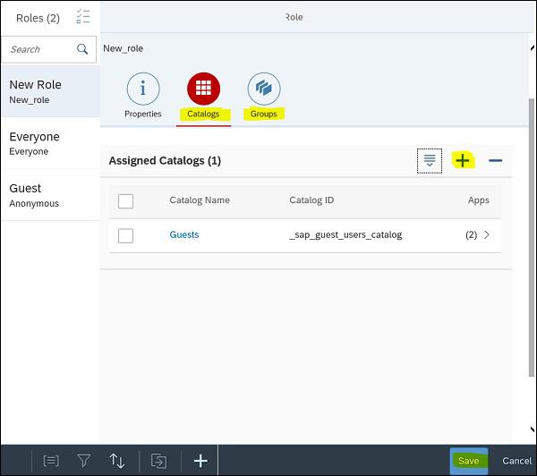 Catalogs and Groups