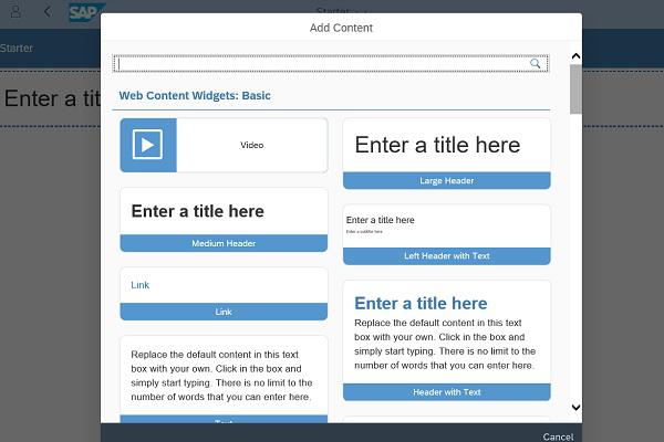 Web Content Windgets