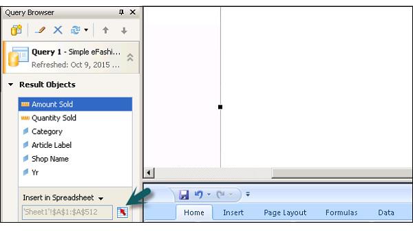 Embedded Spreadsheet