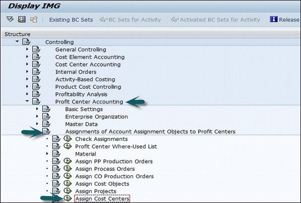 Assign Cost Center