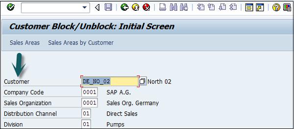 Block a Customer Account Initial